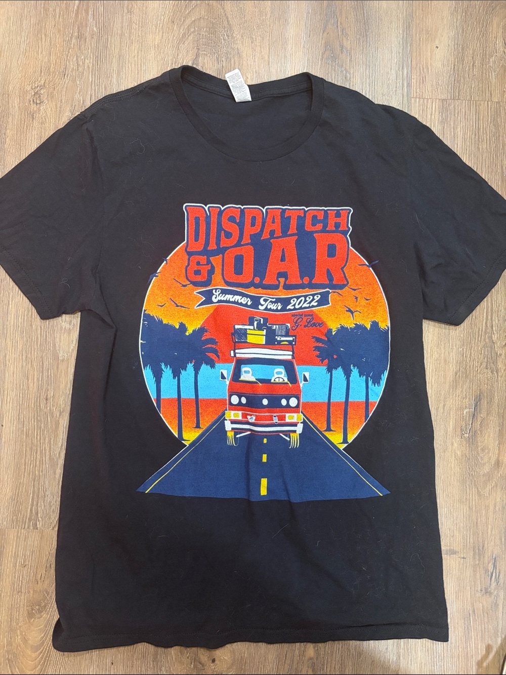 Dispatch & O.A.R. Black Graphic Tour Tee